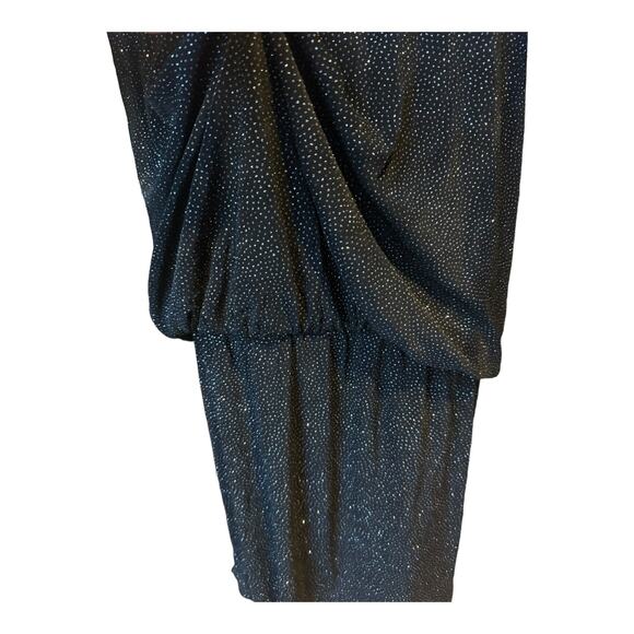 Formal Onyx Nite black pop over shimmering formal drop waist dress size 18 - Picture 5 of 13